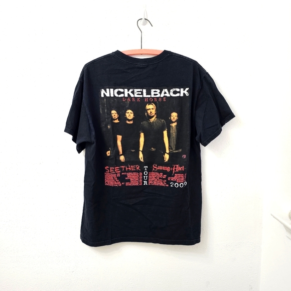 Vintage 2009 Nickleback Concert Tour Tee Dark Horse Size Large RARE Find - Picture 5 of 5